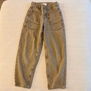 Cali 1850 Brown Barrel Cargo Jeans size 1 Los Angeles